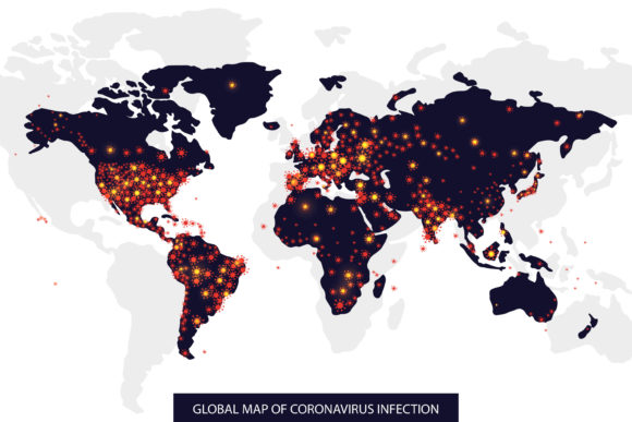 Download Global Map of Coronavirus Infection - Global Collection