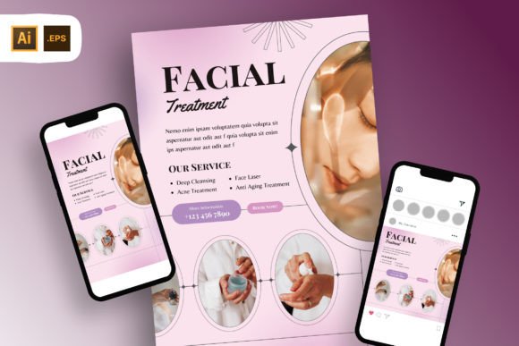 Download Facial Treatment Service Flyer Template - Service Collection