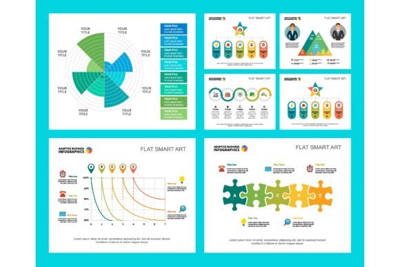 Download Colorful Infograph Charts Set. Business - Infograph Collection