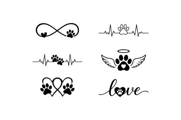 Download Pet Memorial Love Paw Symbol Set - Symbol Collection