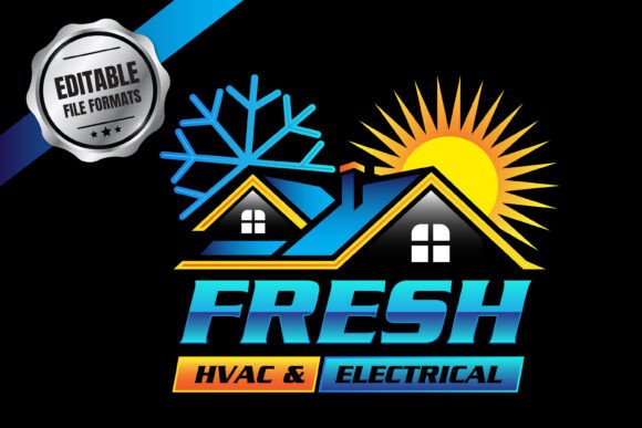 Download HVAC Heating &amp; Cooling Service Logo - Service Collection