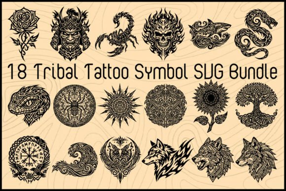 Download Tribal Tattoo Symbol SVG Bundle - Symbol Collection