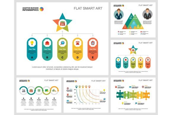 Download Colorful Infograph Charts Set. Business - Infograph Collection