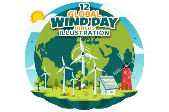 Download 12 Global Wind Day Illustration - Global Collection