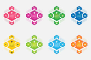 Download Multicolor Hexagon Cyclus Four Infograph - Infograph Collection